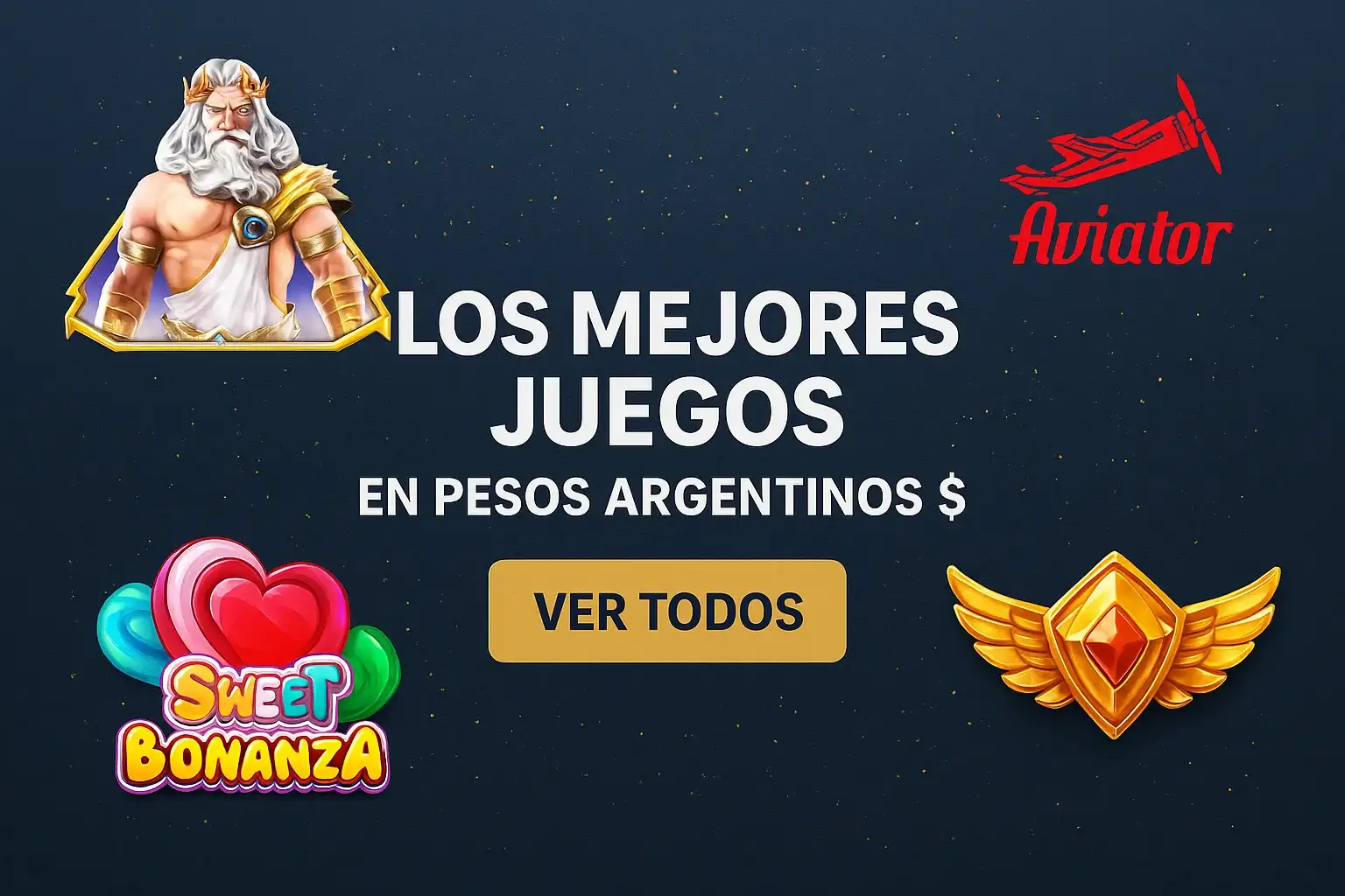 Banner de casino en español con juegos en pesos argentinos